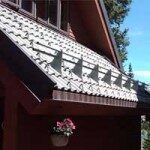 snow retention system on roof